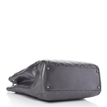 Chanel Iridescent Caviar Quilted Tall Chic Shopping Tote Argent 4 of 11