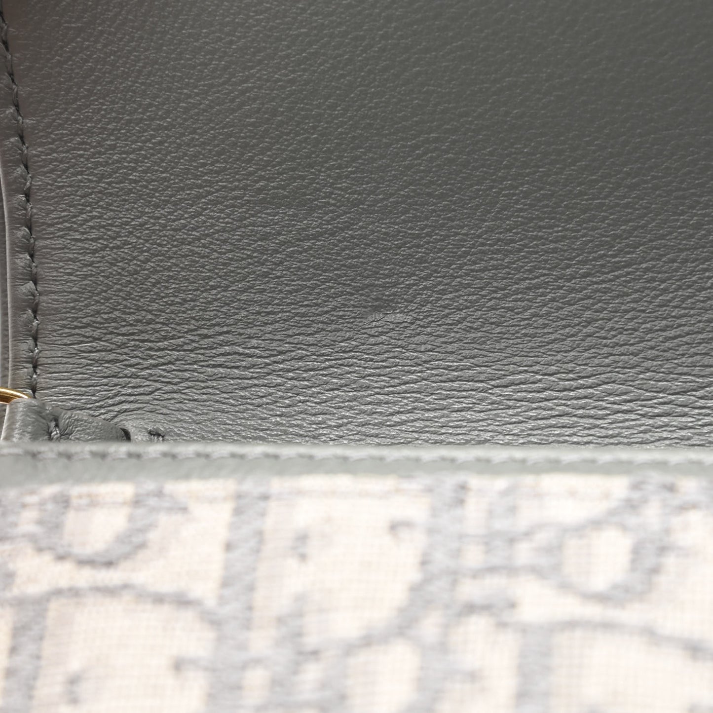 Oblique Saddle Chain Long Wallet Grey