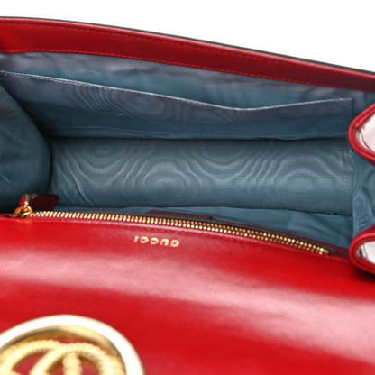 Gucci Textured Calfskin Small Torchon GG Ring Shoulder Bag New Cherry Red 5 of 12