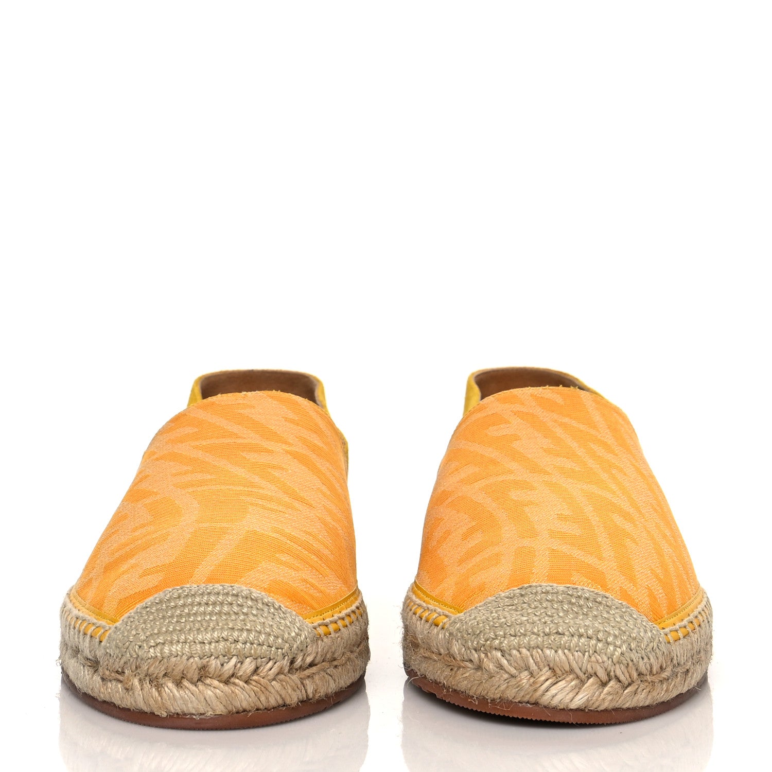 Fendi X SARAH COLEMAN Canvas Suede FF Vertigo Espadrilles 7 Mimosa Taxi 2 of 8