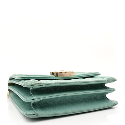 Chanel Caviar Quilted North South Boy Flap Light Blue 4 of 10