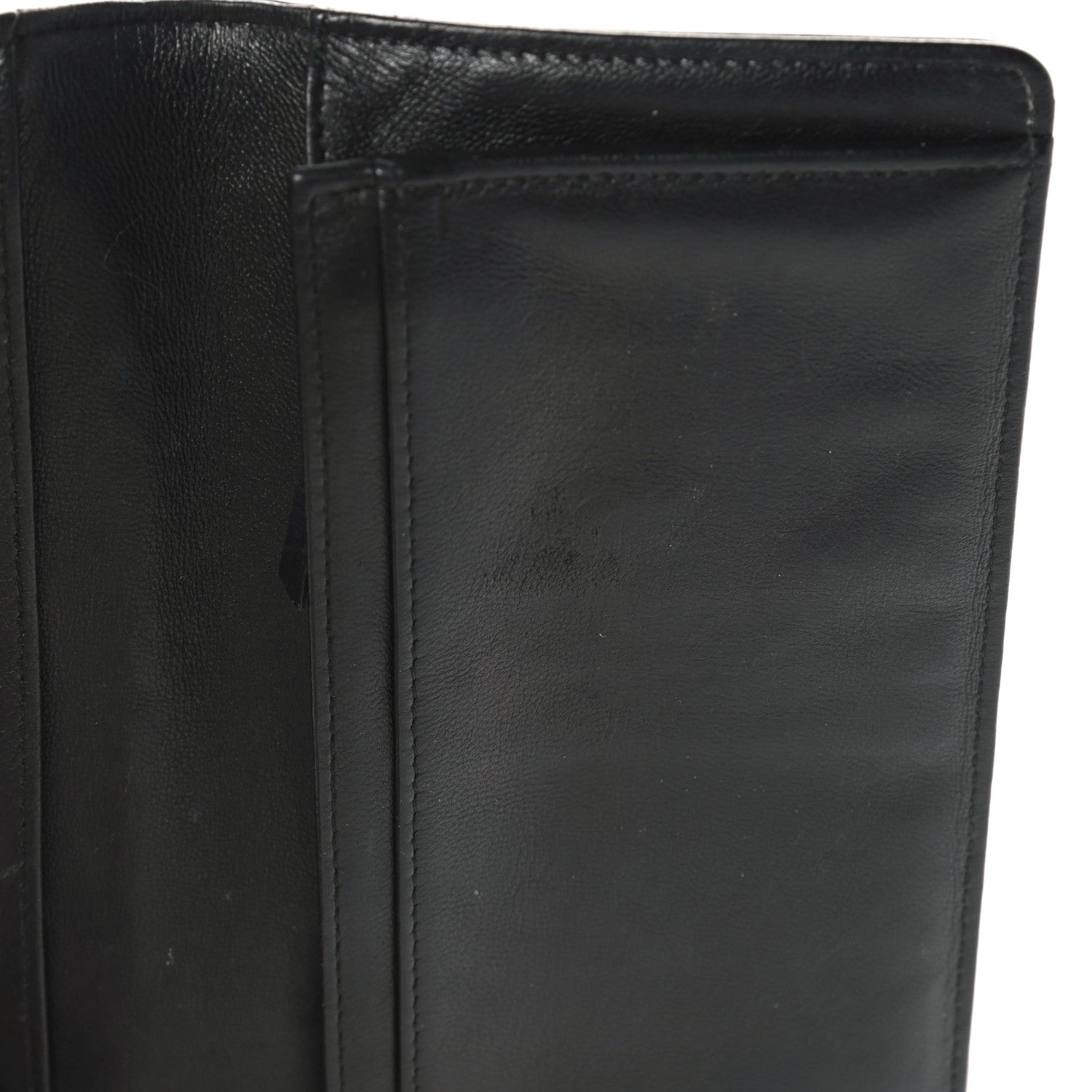Chanel Lambskin Quilted Boy Yen Wallet Black 10 of 14