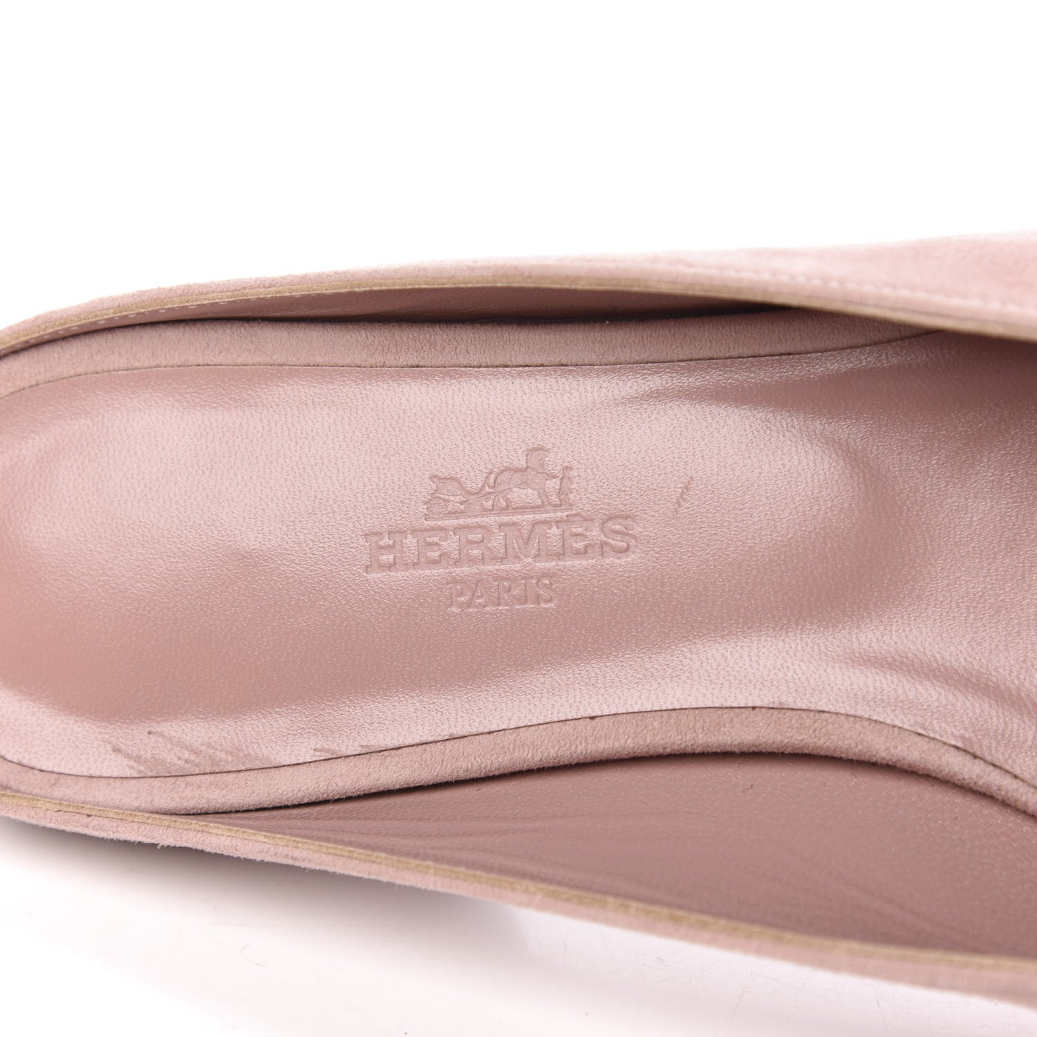 Hermes Suede Goatskin Crystal Roxane Mules 37.5 Rose 8 of 11