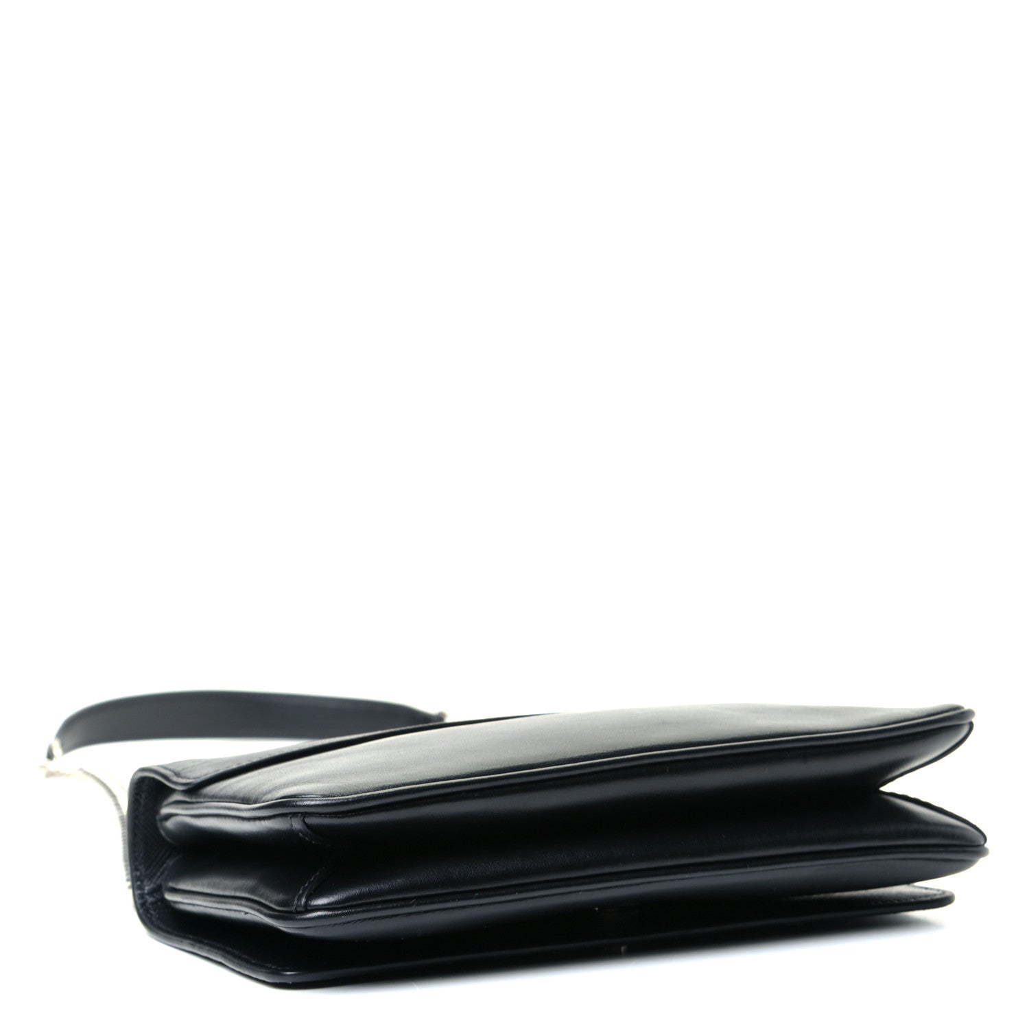 Prada Saffiano Soft Calf Chain Crossbody Bag Black 3 of 5