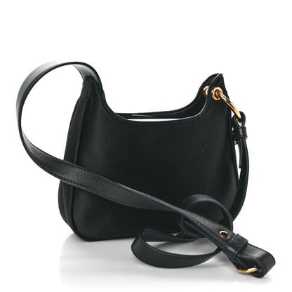 Versace Satin Crystal Embellished La Medusa Mini Hobo Bag Black Multicolor 3 of 8