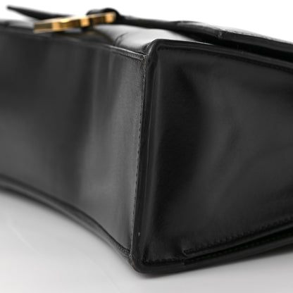 Balenciaga Shiny Box Calfskin Medium Hourglass Top Handle Bag Black 5 of 11