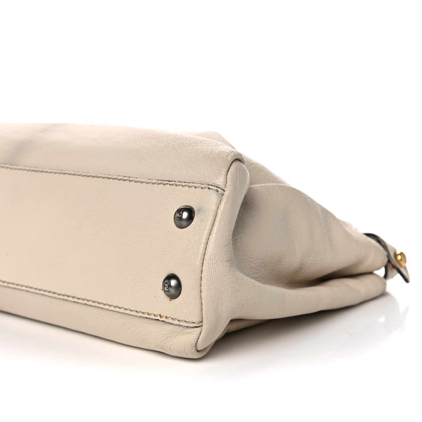 Goatskin Stingray Medium Peekaboo Iconic Satchel White Pink