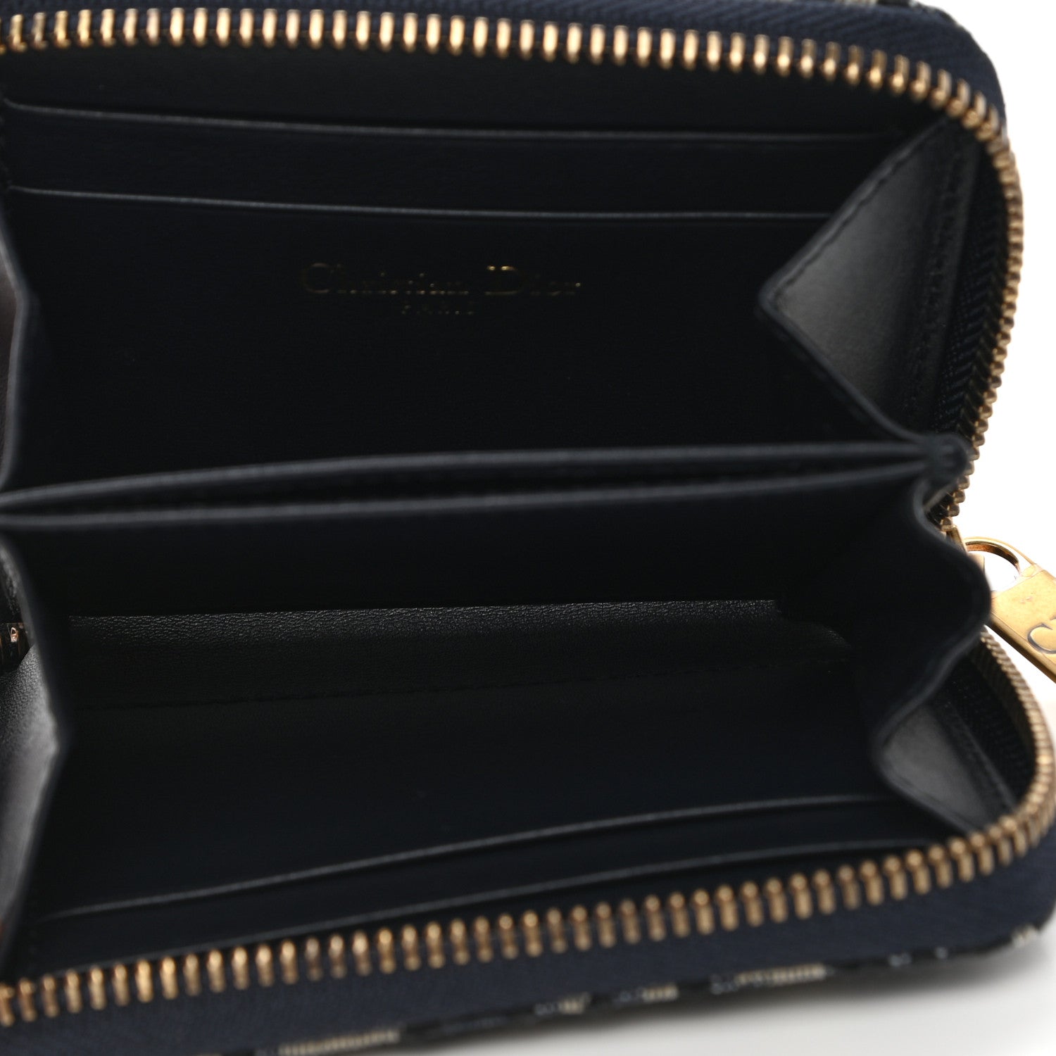 Christian Dior Oblique Zip Coin Pouch Blue 5 of 8