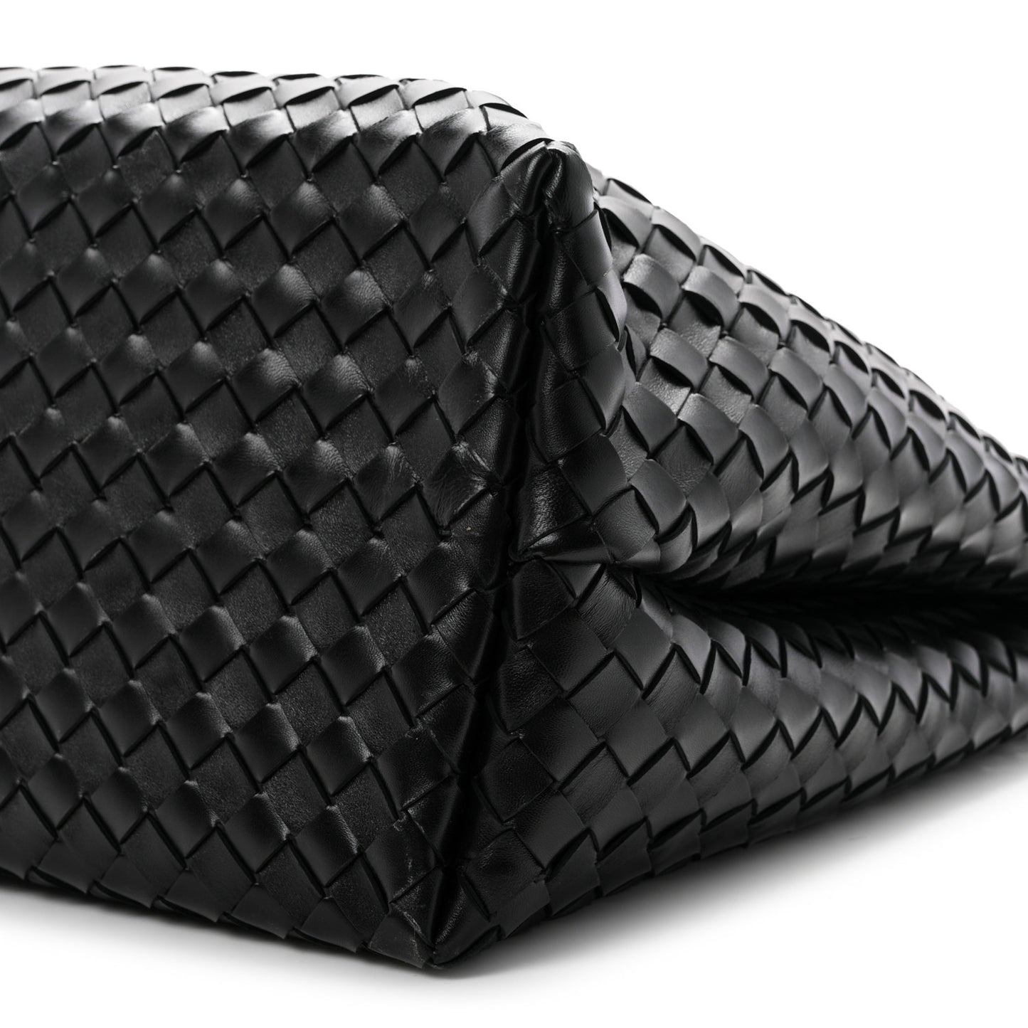 Nappa Intrecciato Large Andiamo Shoulder Bag Black