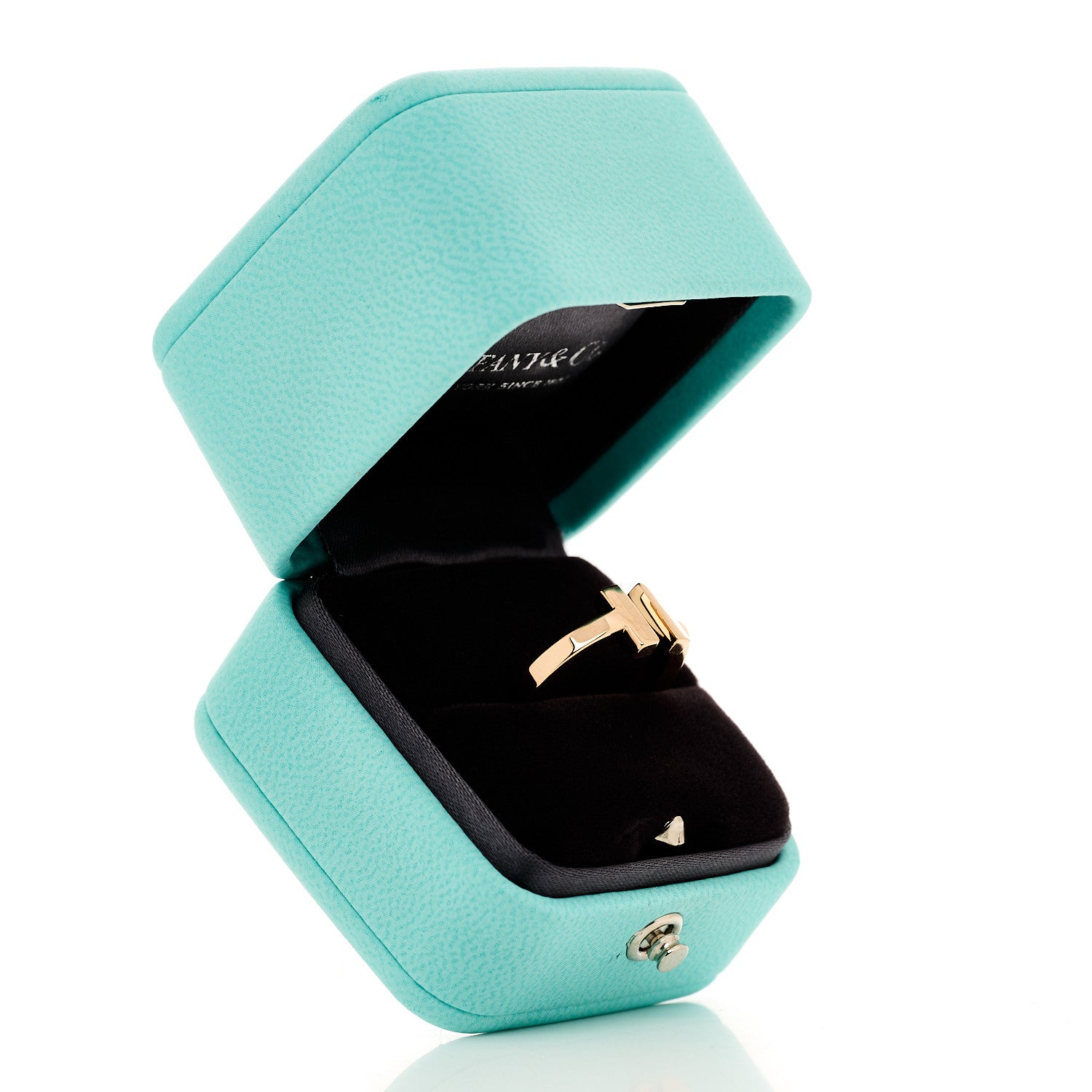Tiffany 18K Rose Gold T Square Ring 49 5 5 of 5