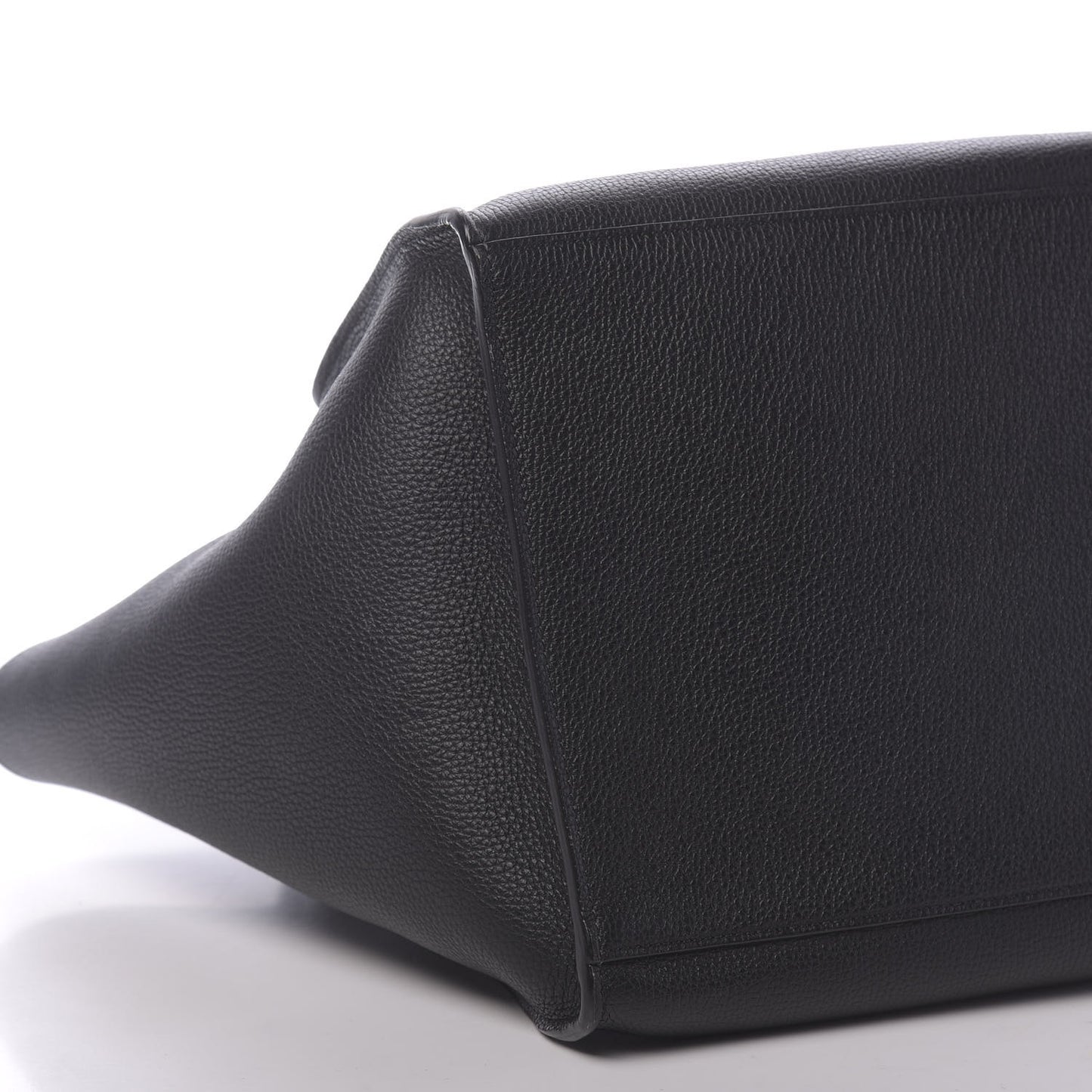 Supple Grained Calfskin Small Big Bag Black