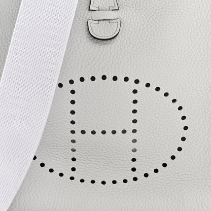 Hermes Taurillon Clemence Evelyne III PM Bleu Pale 8 of 11