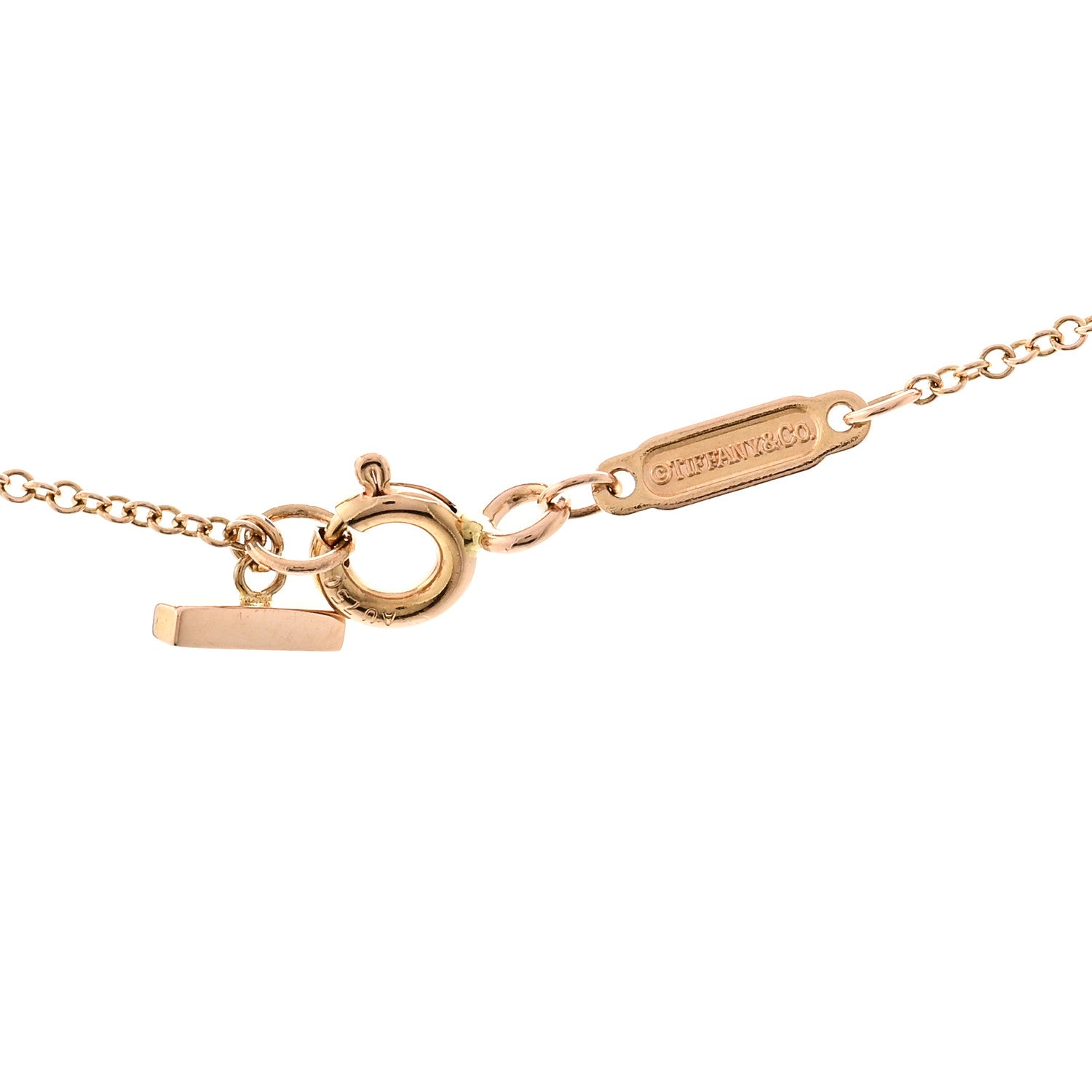 Tiffany 18K Rose Gold Small T Smile Pendant Necklace 4 of 4