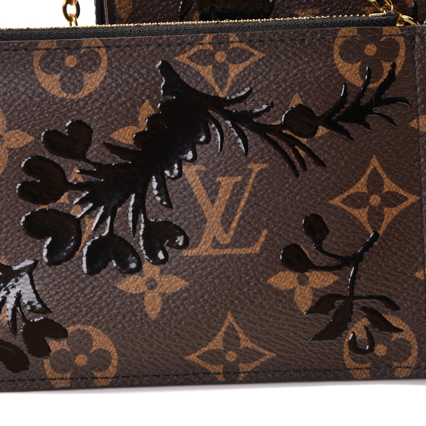 Monogram Blossom Pochette Felicie Chain Wallet Black