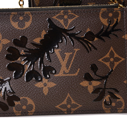 Louis Vuitton Monogram Blossom Pochette Felicie Chain Wallet Black 9 of 11