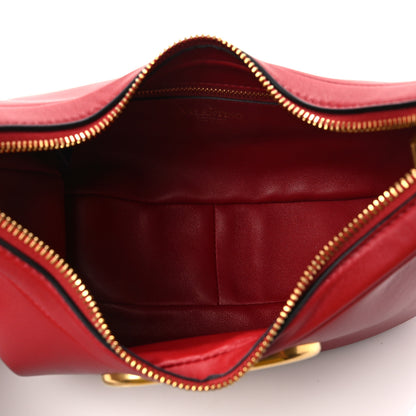 Valentino Garavani Calfskin Stud Sign Zip Hobo Rosso Valentino 4 of 6