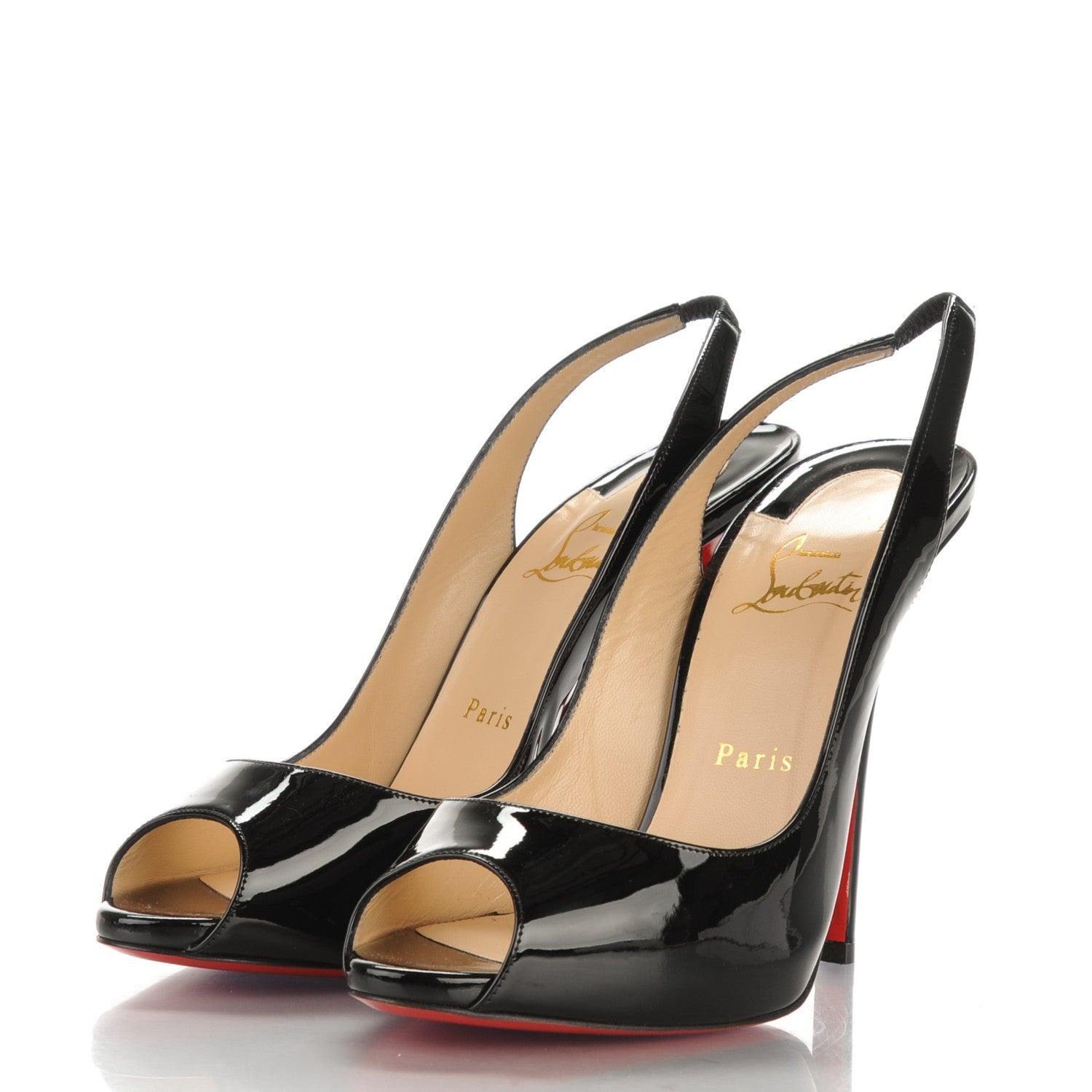 Christian Louboutin Patent Gamma Talon 120 Pumps 40.5 Black 3 of 7