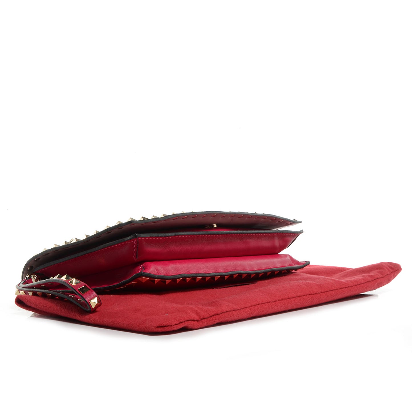 Nappa Rockstud Wristlet Clutch Cyclamin