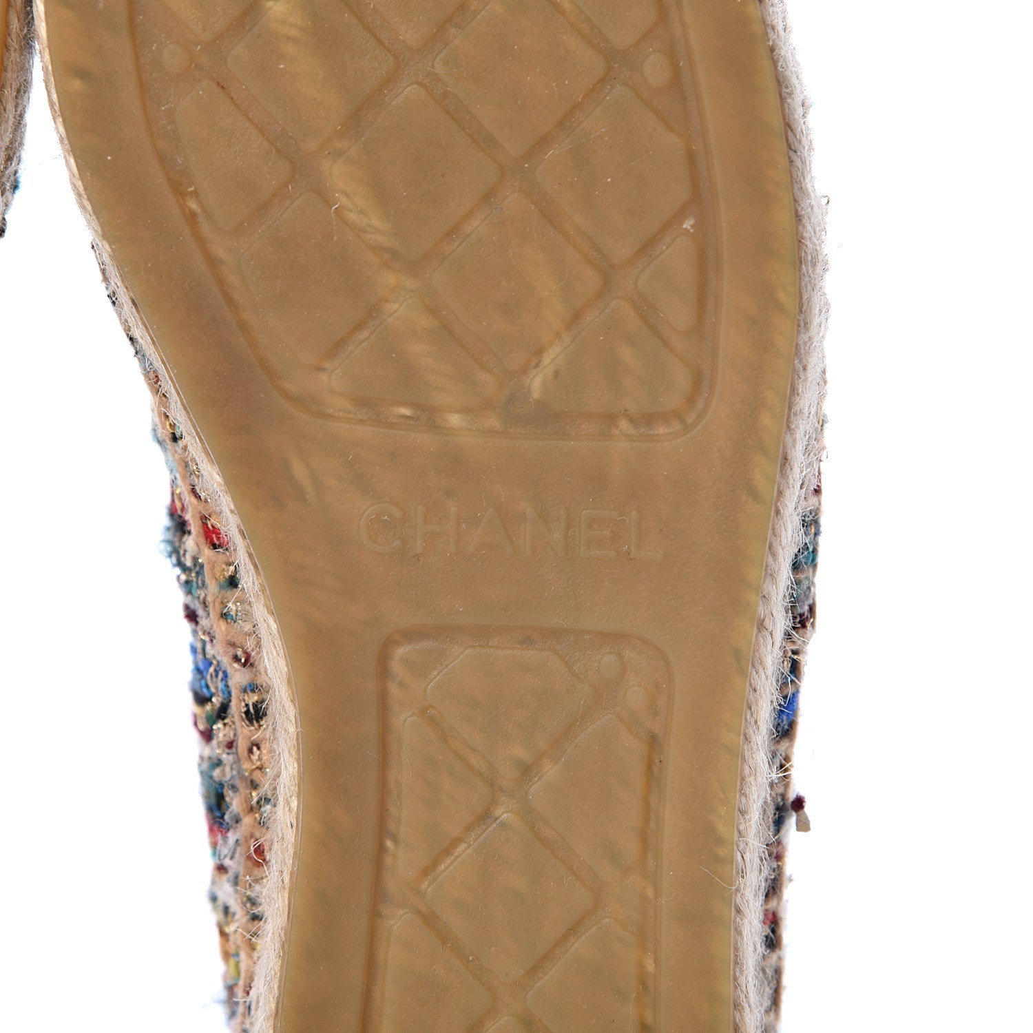 Chanel Tweed Grosgrain CC Espadrilles 38 Multicolor 7 of 10