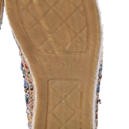 Chanel Tweed Grosgrain CC Espadrilles 38 Multicolor 7 of 10