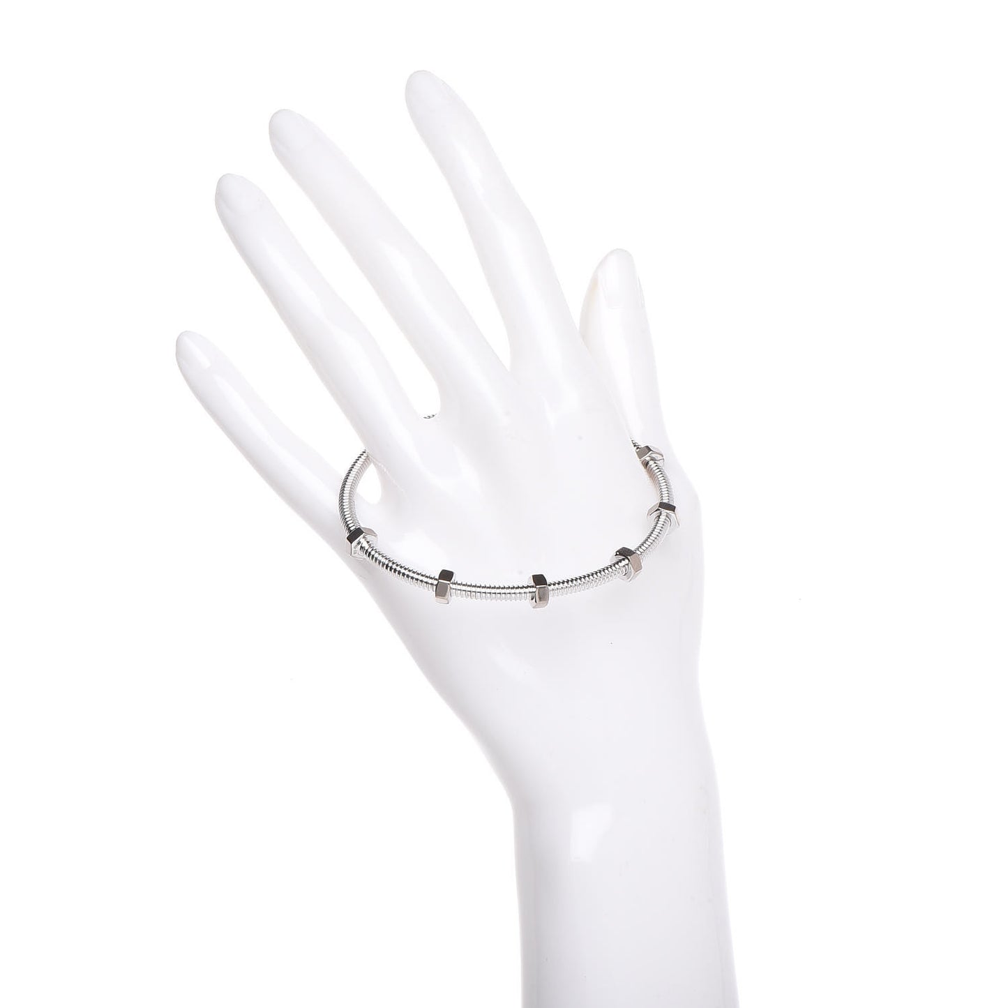 18K White Gold Ecrou de Bracelet