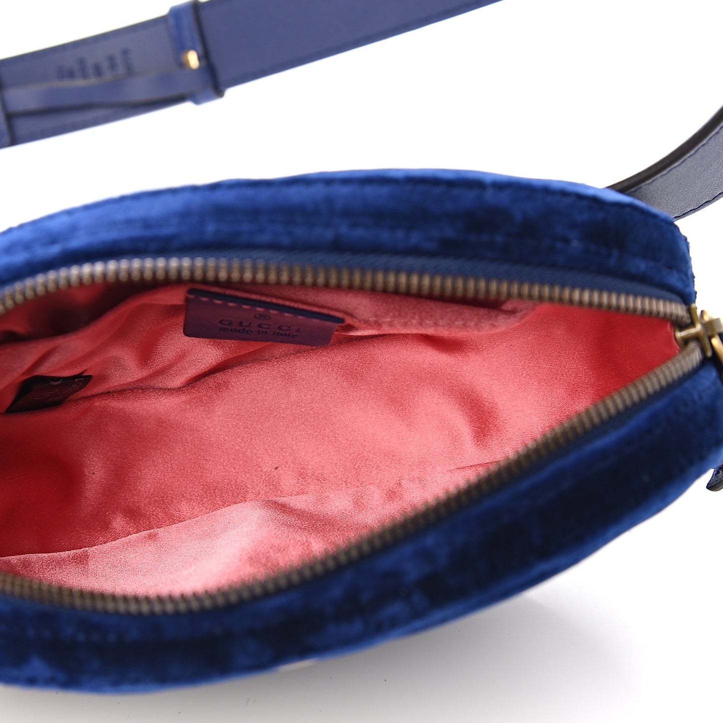 Velvet Matelasse GG Marmont Belt Bag 85 34 Cobalt Blue