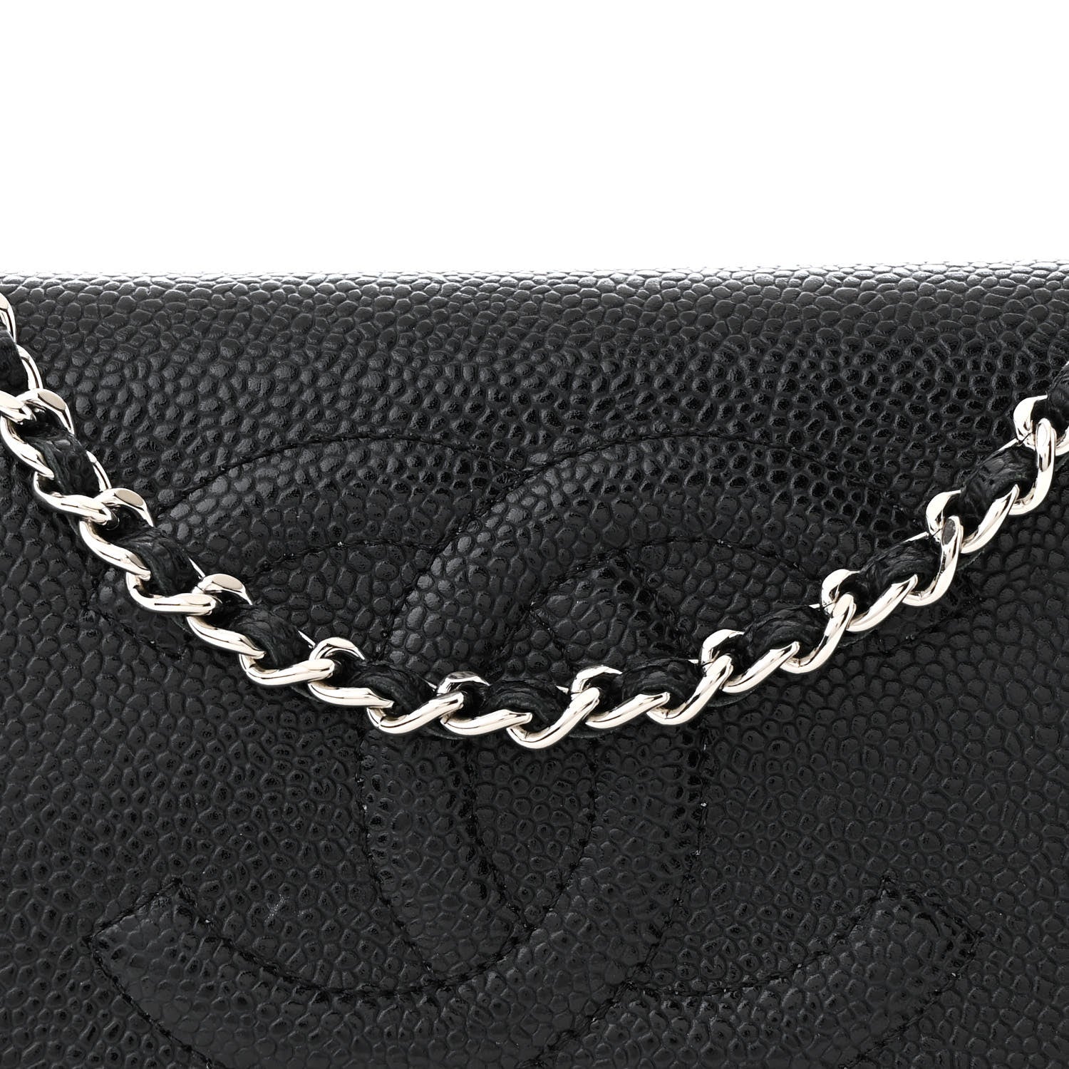 Chanel Caviar Timeless CC Wallet On Chain WOC Black 9 of 11