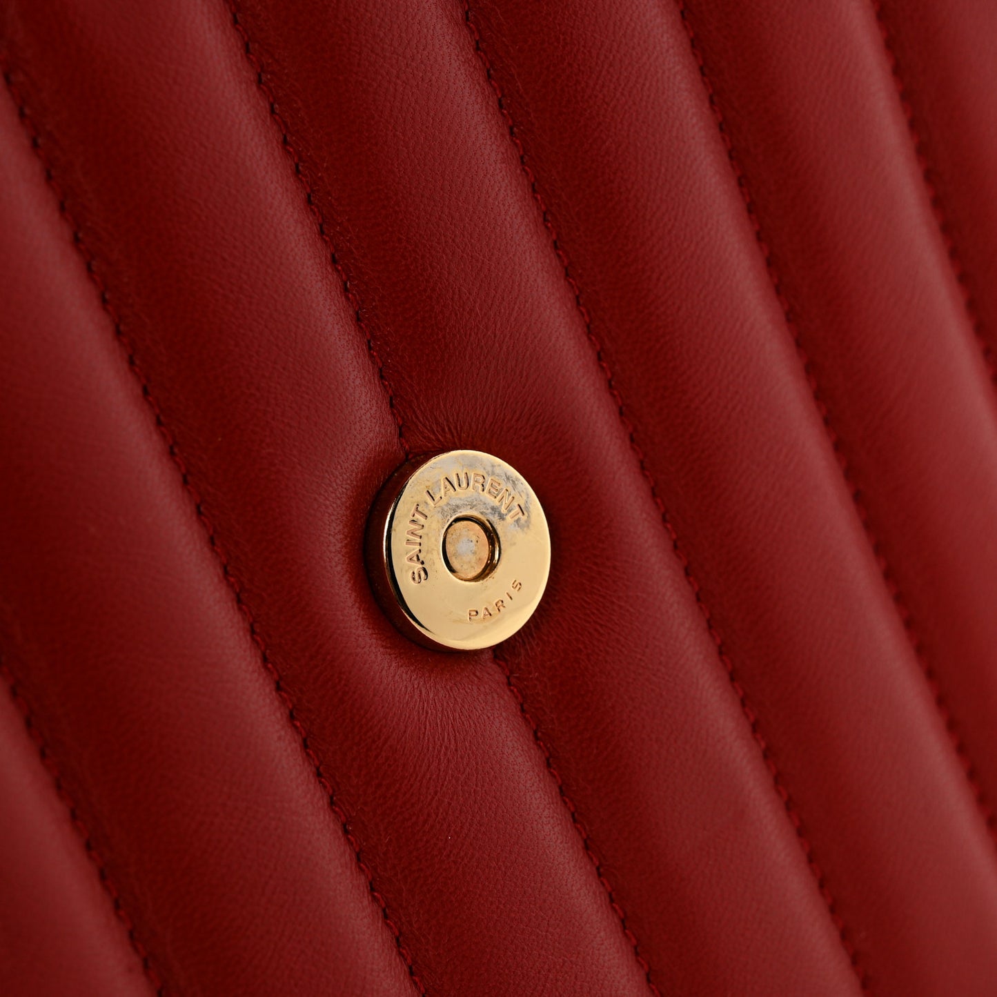 Lambskin Matelasse Monogram Medium Vicky Chain Bag Rouge Eros
