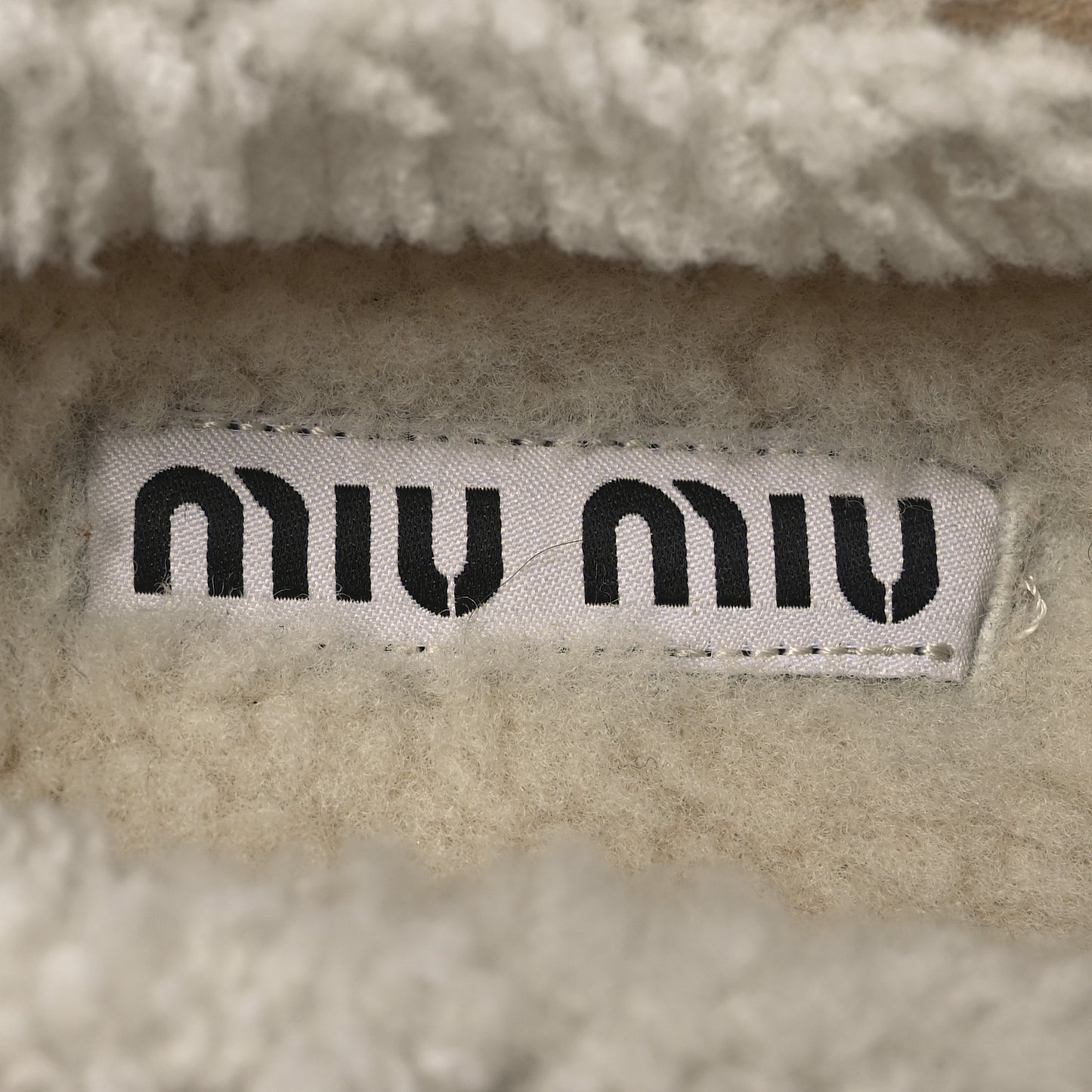 Shearling Moccasin Loafers 35 Beige