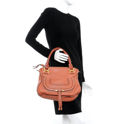 Chloe Calfskin Medium Marcie Satchel Coral 3 of 13
