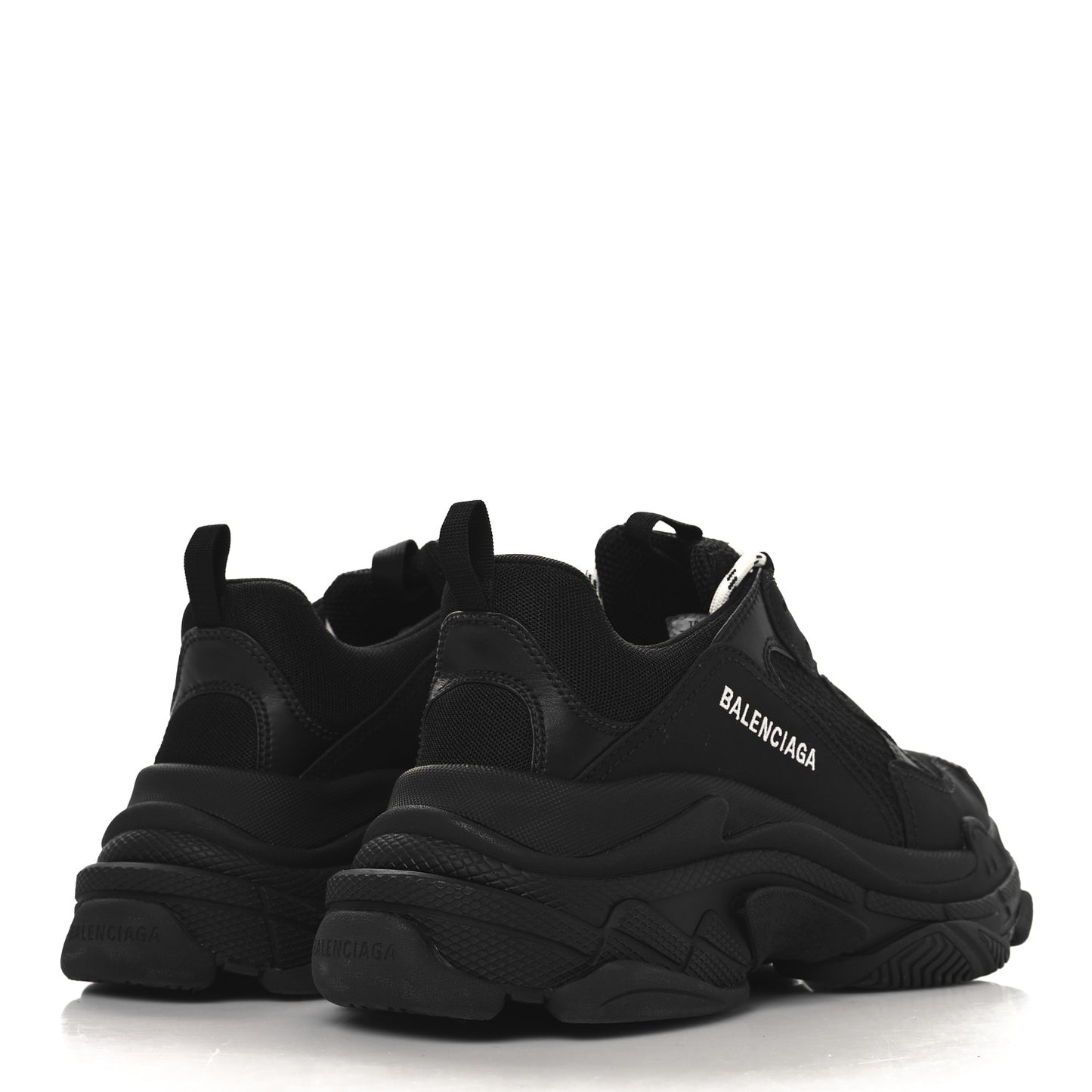 Fabric Mesh Womens Triple S Sneakers 41 Black
