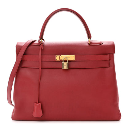 Hermes Courchevel Kelly Retourne 35 Rouge Vif 1 of 13
