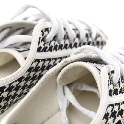 Christian Dior Canvas Houndstooth 30 Montaigne Embroidered Womens Walk'N'Dior Low Top Sneakers 39.5 Black White 9 of 10