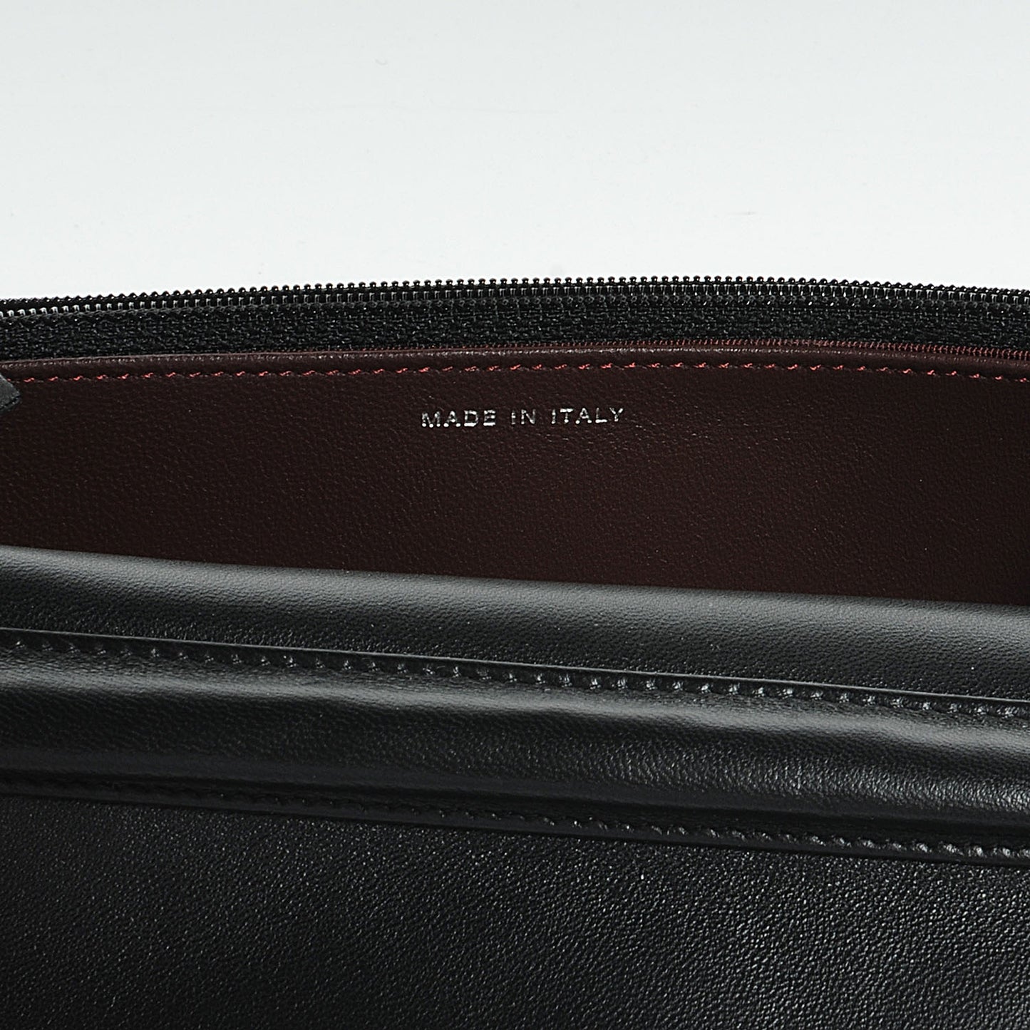Lambskin Quilted Wallet On Chain Black