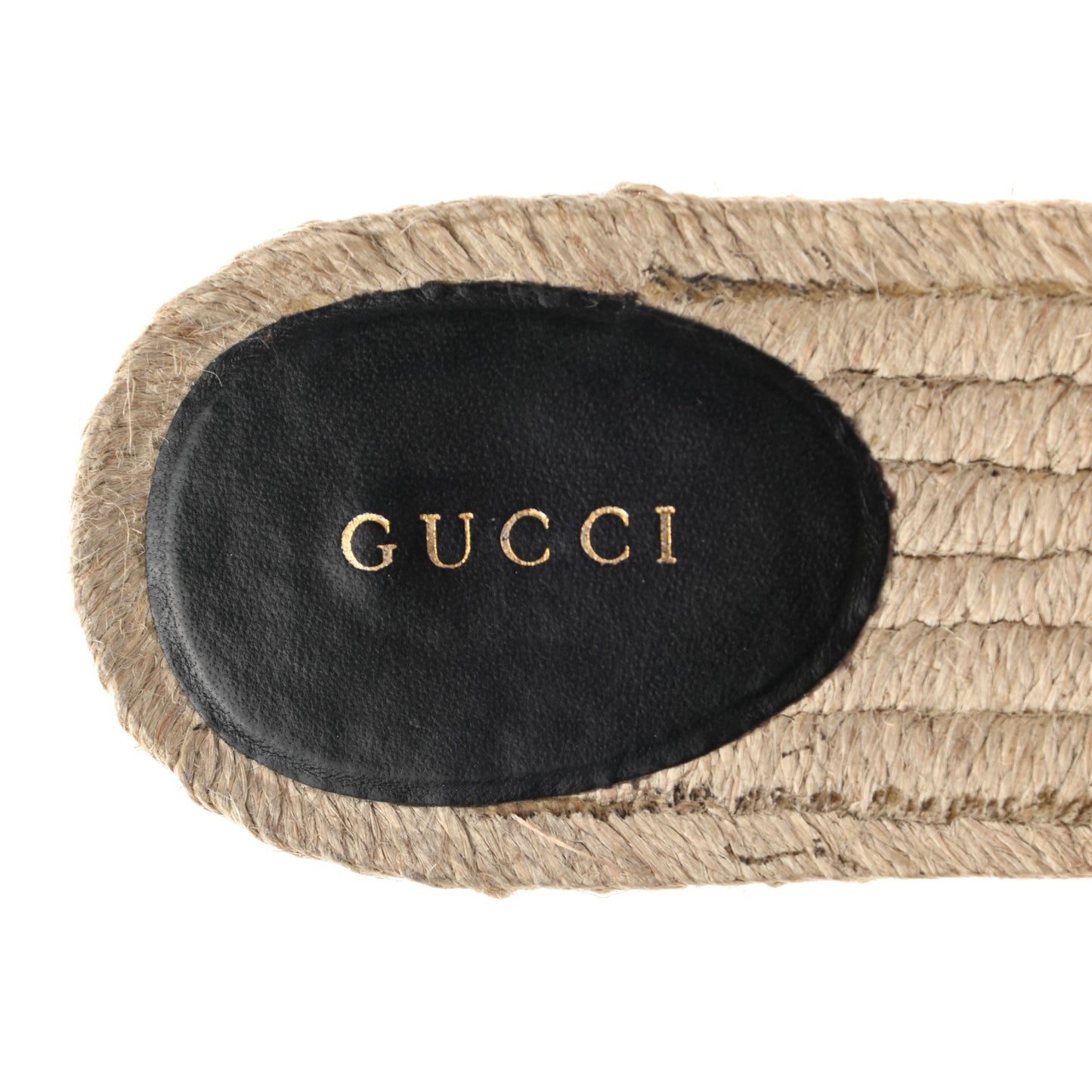 Nappa Matelasse GG Marmont Espadrille Slide Sandals 40.5 Black