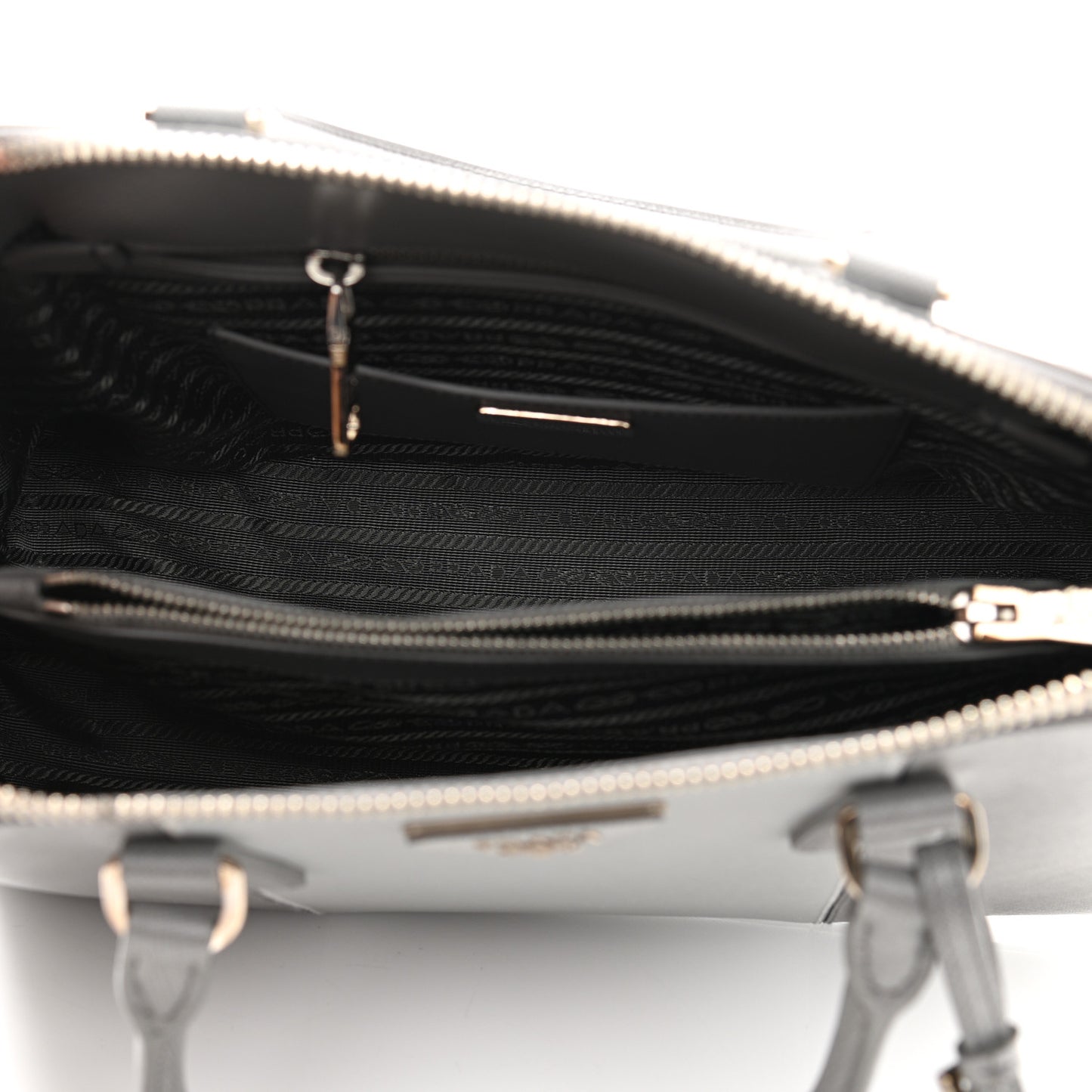 Saffiano Lux Bi-Color Promenade Tote Marmo Argilla