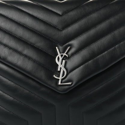 Saint Laurent Calfskin Y Quilted Monogram Large Loulou Chain Satchel Black 9 of 11