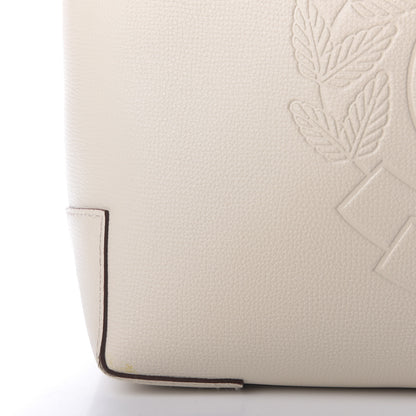 Burberry Calfskin Crest Embossed Small Tote Limestone 10 of 10