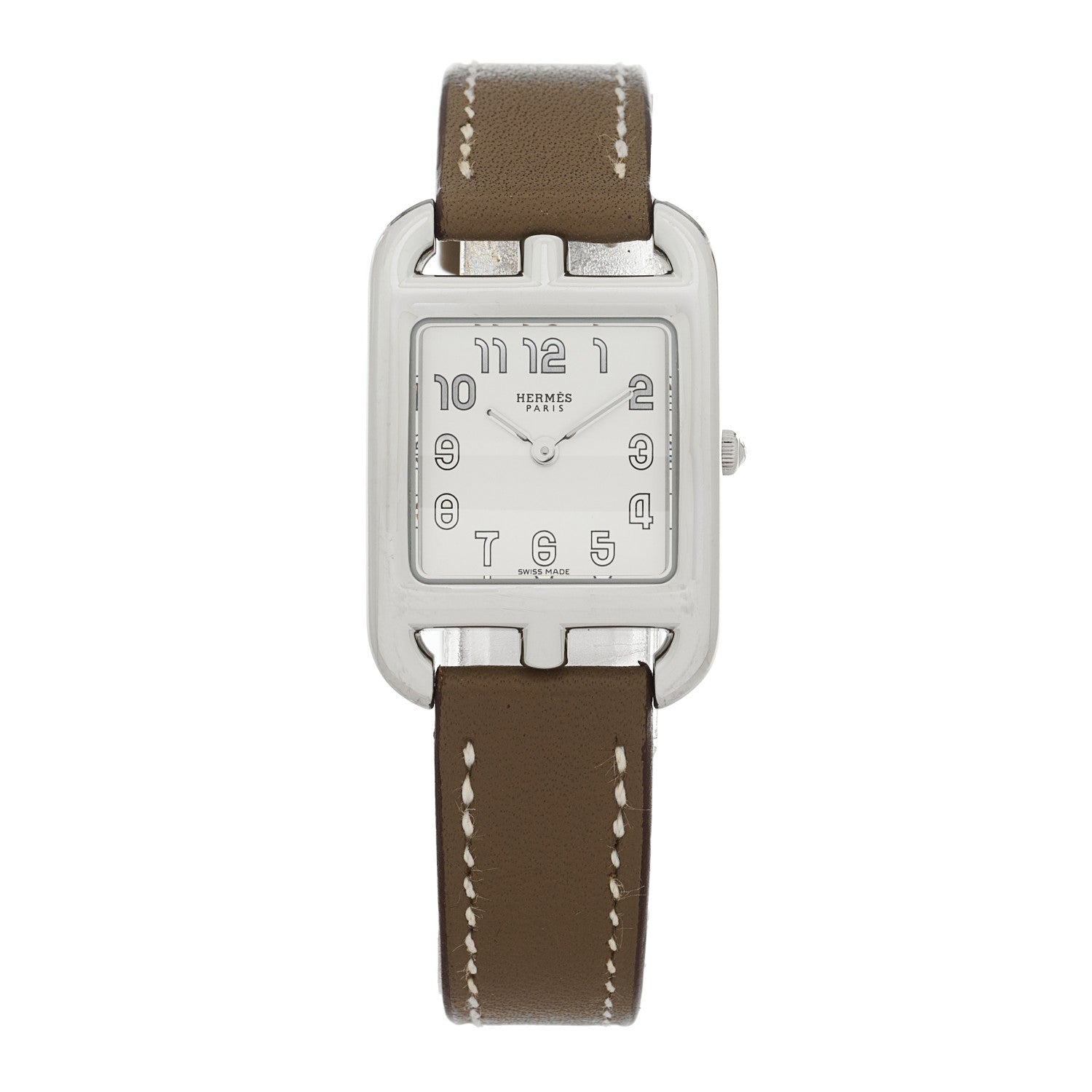 Hermes Stainless Steel Swift 23mm Cape Cod Quartz Watch Etoupe 1 of 5