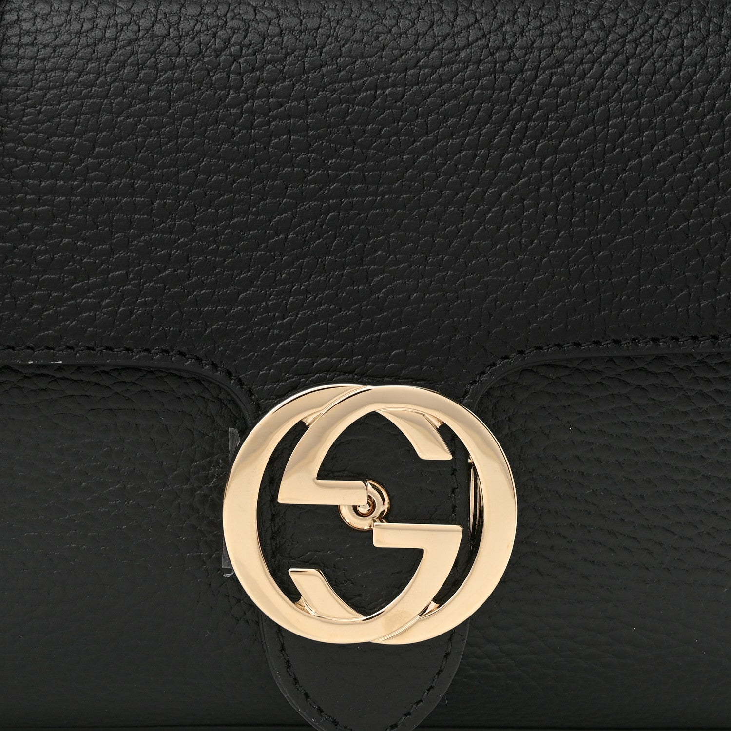 Gucci Dollar Calfskin Interlocking G Crossbody Bag Black 8 of 10