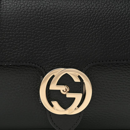 Gucci Dollar Calfskin Interlocking G Crossbody Bag Black 8 of 10