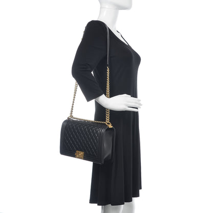 Chanel Lambskin Quilted New Medium Boy Flap Black 2 of 14