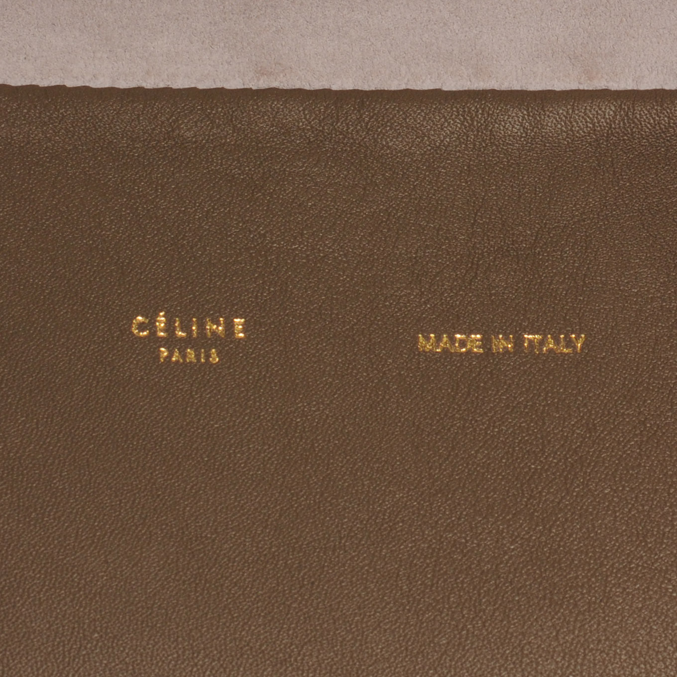 Celine Calfskin Suede All Soft Shoulder Bag Bright Orange Cement Olive 5 of 7