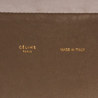 Celine Calfskin Suede All Soft Shoulder Bag Bright Orange Cement Olive 5 of 7