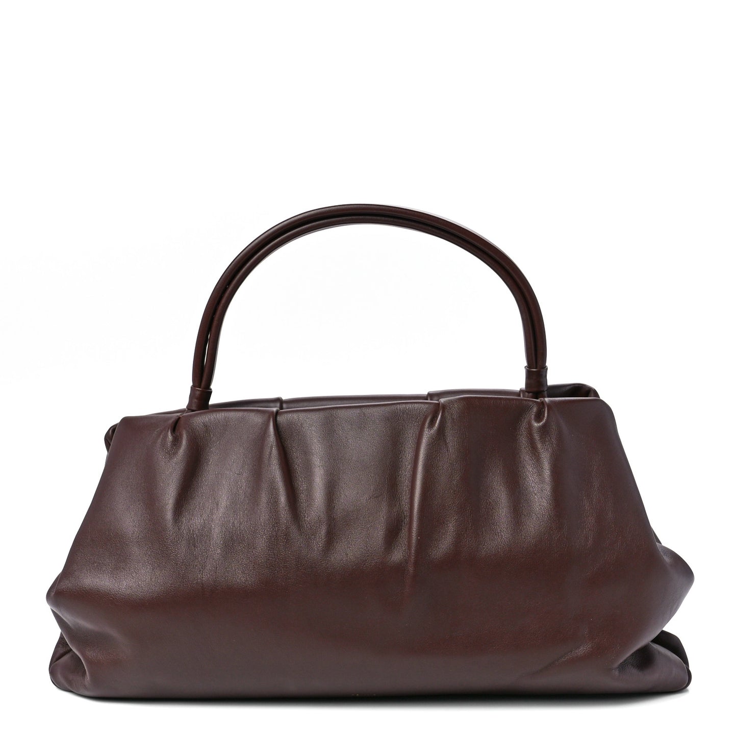 Calfskin Medium Purse Bag Dark Brown