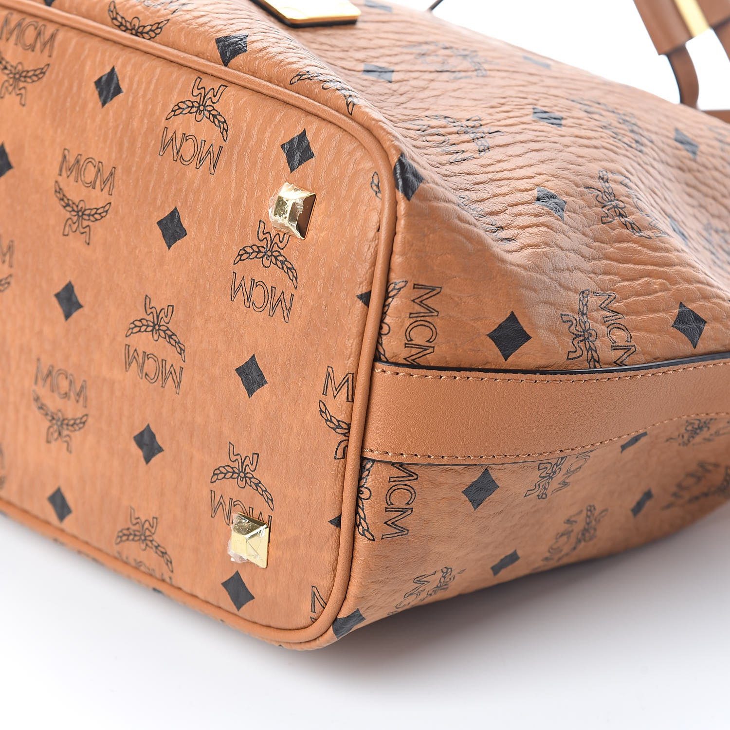 MCM Visetos Essential Drawstring Bag Cognac 8 of 9