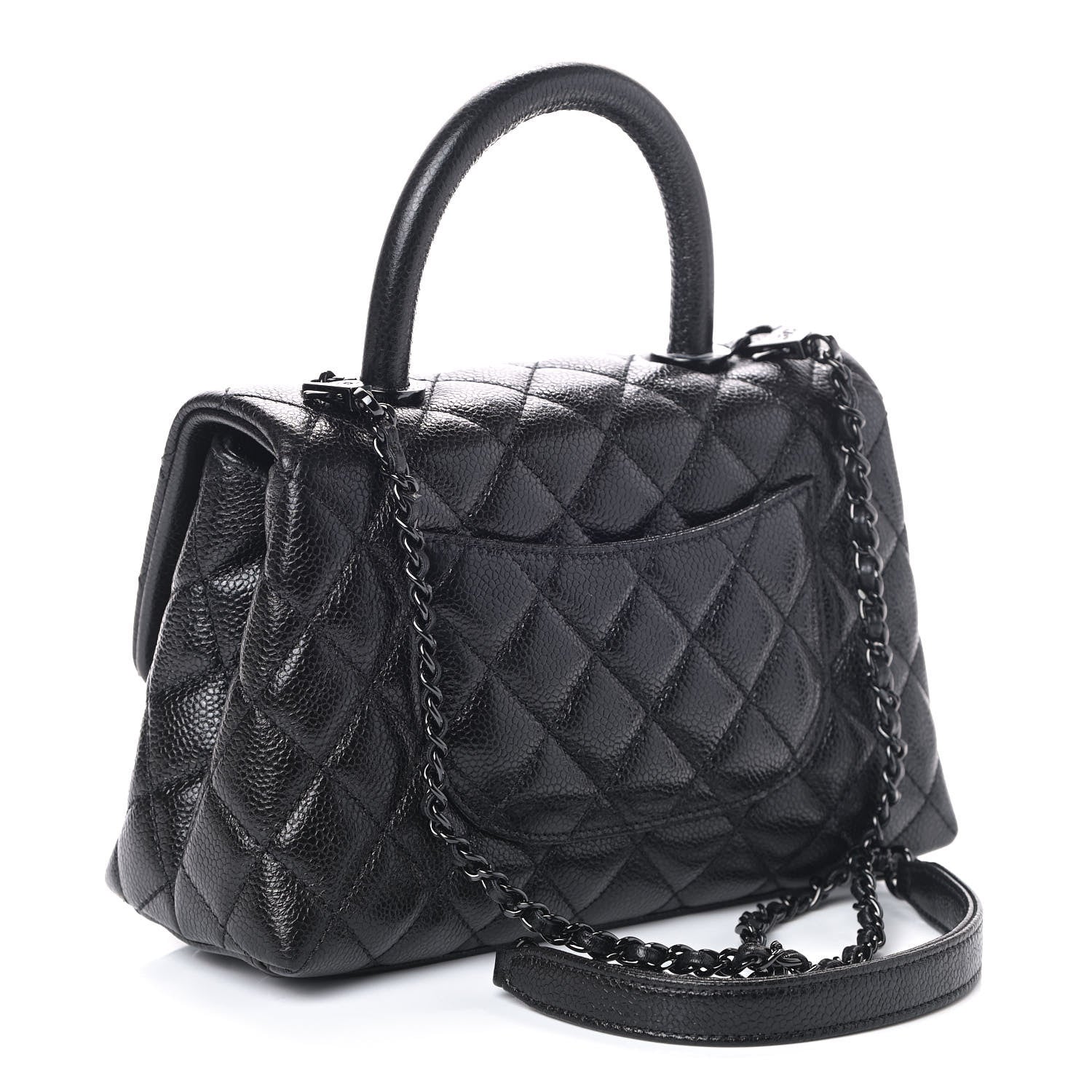 Chanel Caviar Quilted Mini Coco Handle Flap So Black 2 of 9