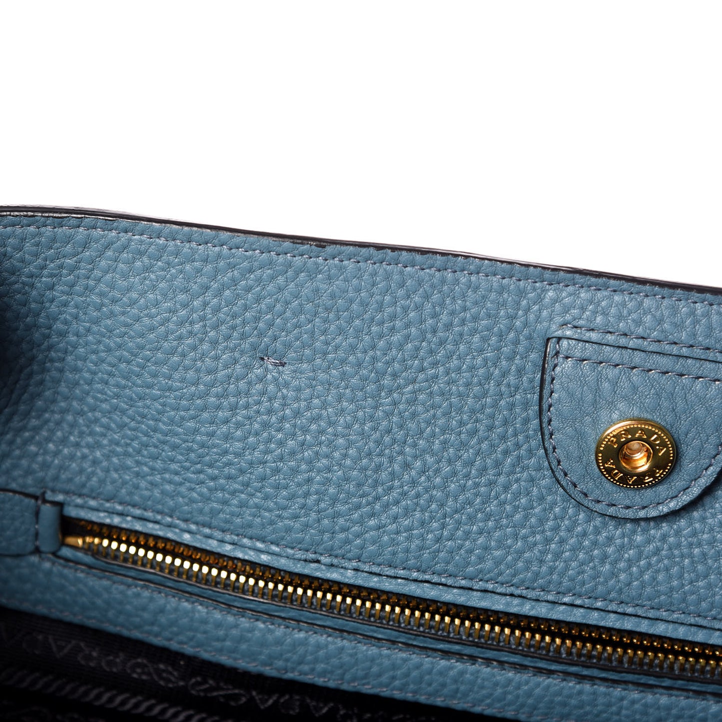 Vitello Daino Shopping Tote Marine