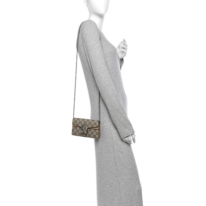 Gucci GG Supreme Monogram Super Mini Dionysus Shoulder Bag Taupe 2 of 11