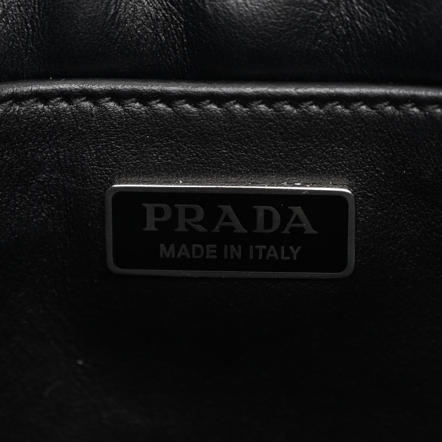 Prada Spazzolato Cleo Shoulder Bag Black 6 of 9